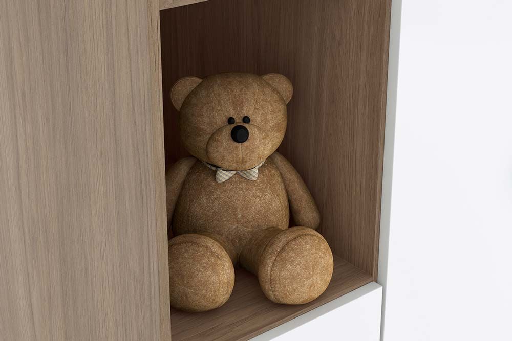 Guarda Roupa Infantil Bala de Menta c/3 Portas e 2 Gavetas Henn