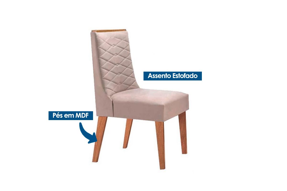 Cadeira Jantar Dafne Kit 2Un Rufato Cadeira Jantar Dafne Kit 2Un Rufato