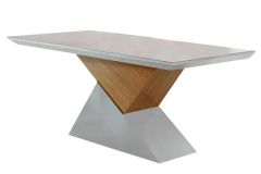 Madeirado c/Vidro Canto Reto - Imbuia/Off White