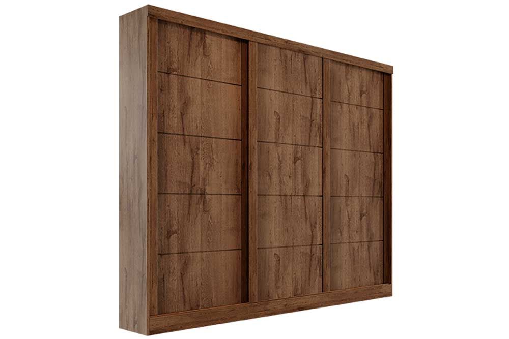 Guarda Roupa Casal 3 Portas de Correr e 4 Gavetas Capri BianchiAvelã