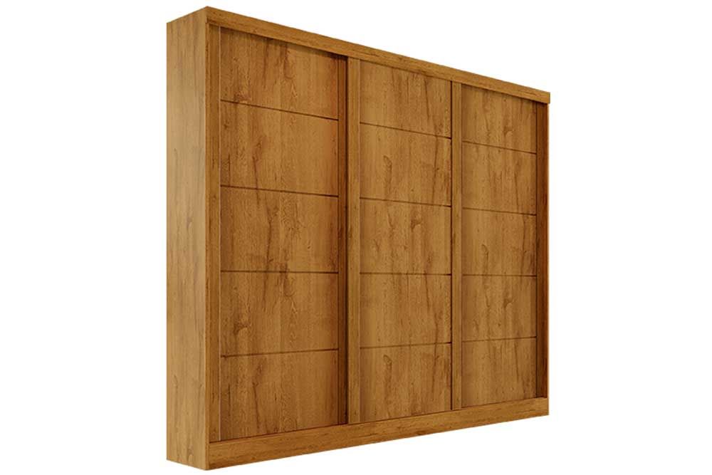 Guarda Roupa Casal 3 Portas de Correr e 4 Gavetas Capri Bianchi