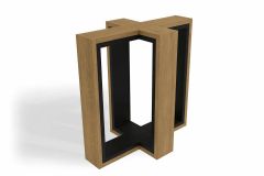 Base Mesa de Jantar Centella BA48 Madeirado s/ Tampo - Kappesberg - Freijo/Preto