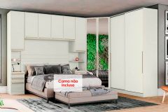 Modulado de Quarto Seletto 5 Peças (1 Ponte + 1 Closet + 1 G Roupa + 2 Complementos) QMH05 - Henn
