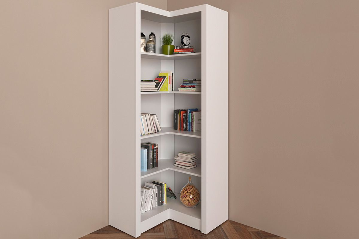 Modulado de Quarto ME4132 de Canto c/4 Prateleiras Tecno Mobili