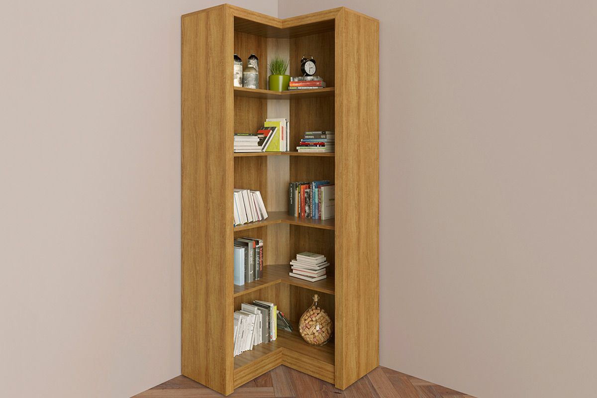 Modulado de Quarto ME4132 de Canto c/4 Prateleiras Tecno Mobili