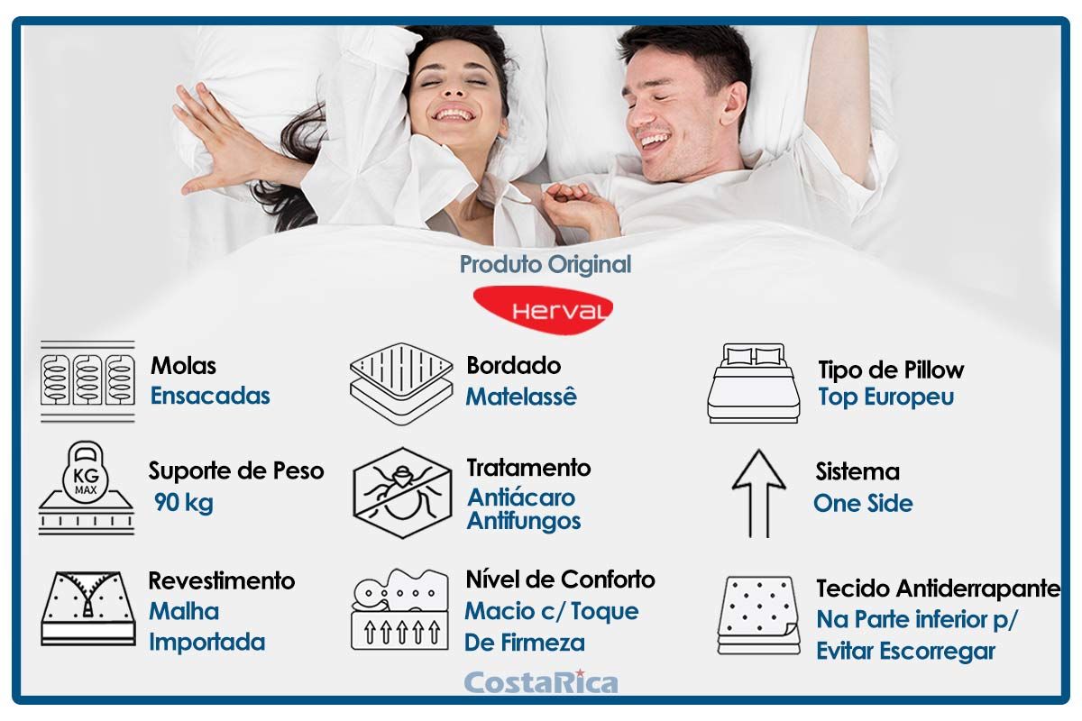 Colchão Molas Ensacadas Herval Toledo Colchão Molas Ensacadas Herval Toledo