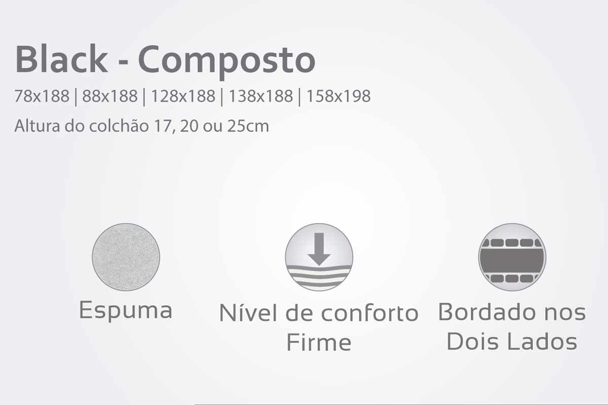Colchão Ortopédico Herval D65 Black