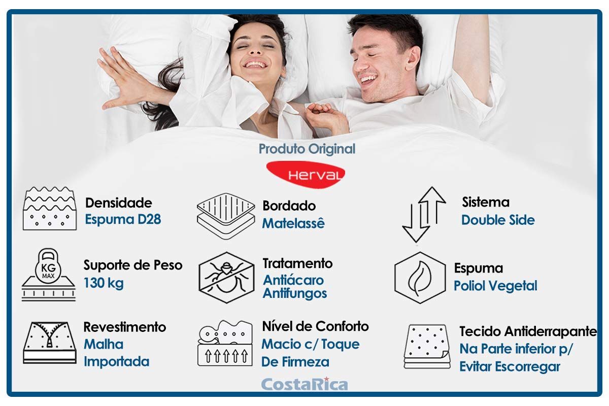 Colchão Ortopédico Herval D65 Black Colchão Ortopédico Herval D65 Black