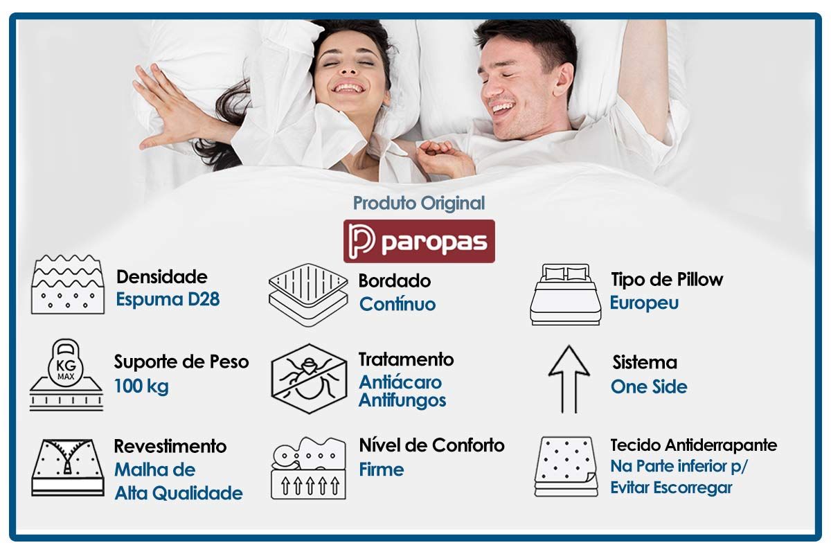 Colchão Ortopédico Paropas Conforto Firme Colchão Ortopédico Paropas Conforto Firme