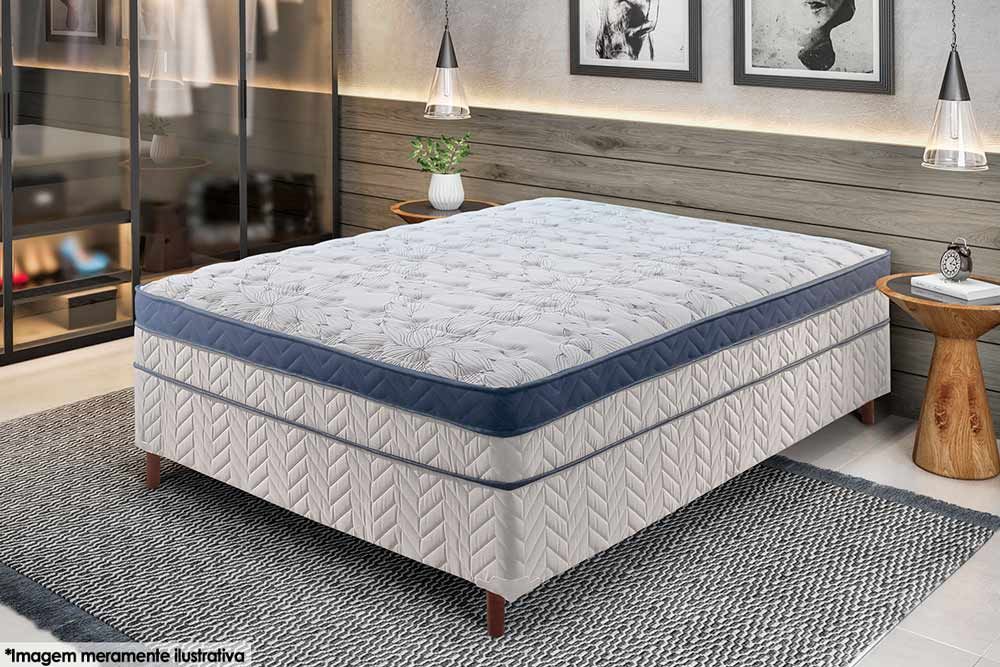 Cama Box Conjugado c/Colchão Sublime White Paropas