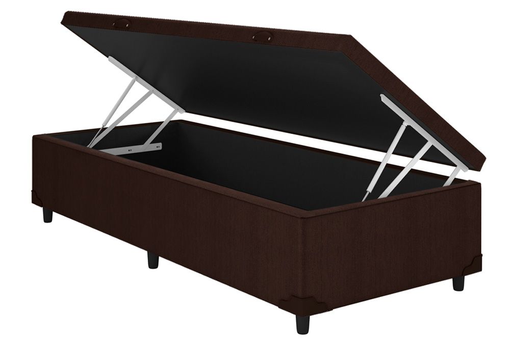 Cama Box Baú Universal Courano Linhão Brown - Filhão