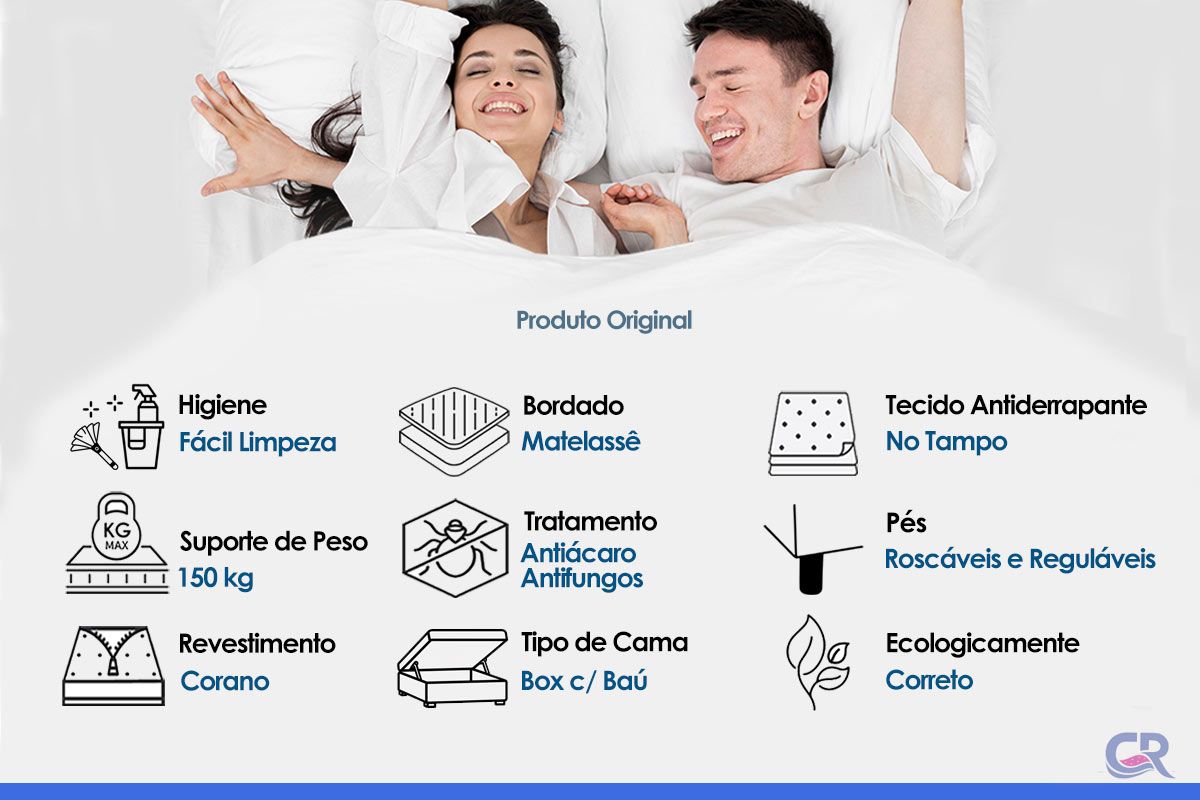 Cama Box Baú Filhão Corano Black Cama Box Baú Filhão Corano Black