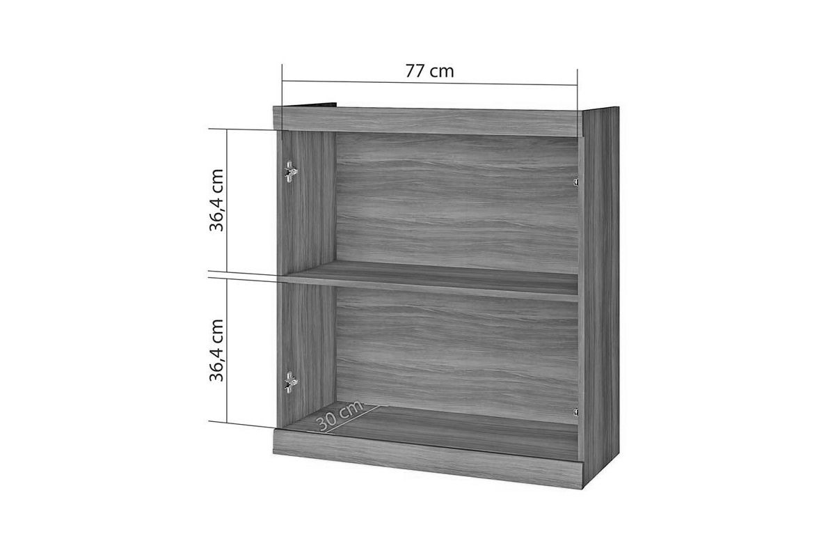 Armário Aéreo Cozinha Nesher Burguesa c/2 Portas 80cm