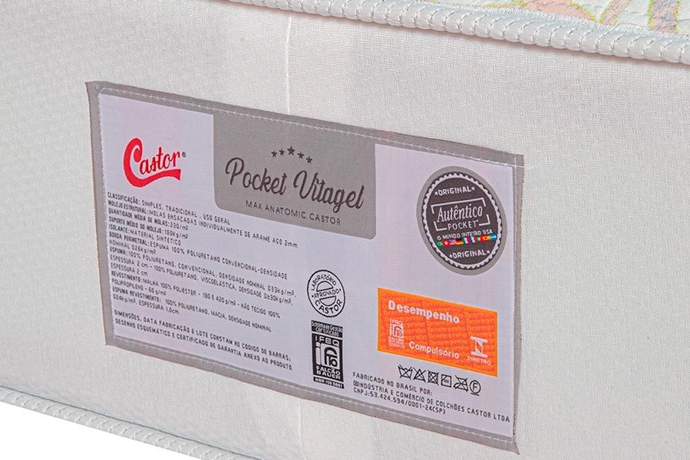 Colchão Molas Ensacadas Castor Vitagel Max Caixa