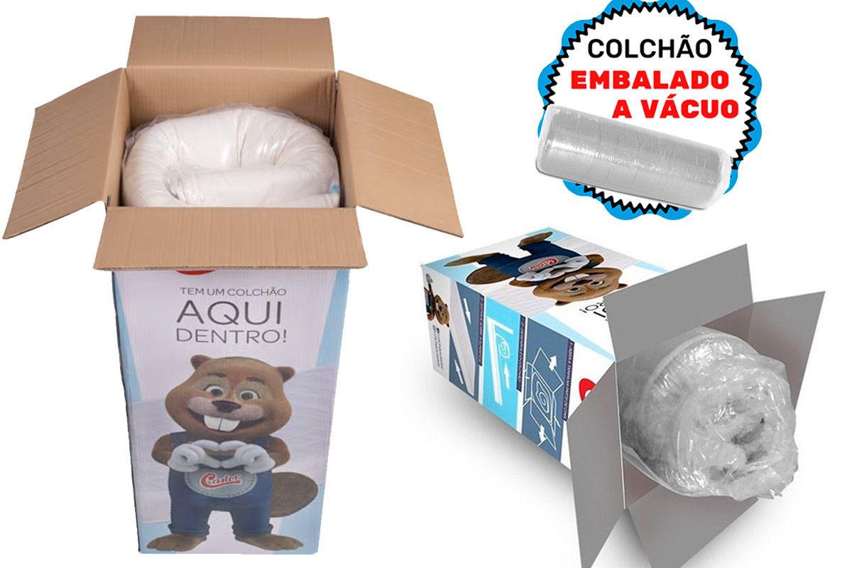 Colchão Molas Ensacadas Castor Vitagel Max Caixa