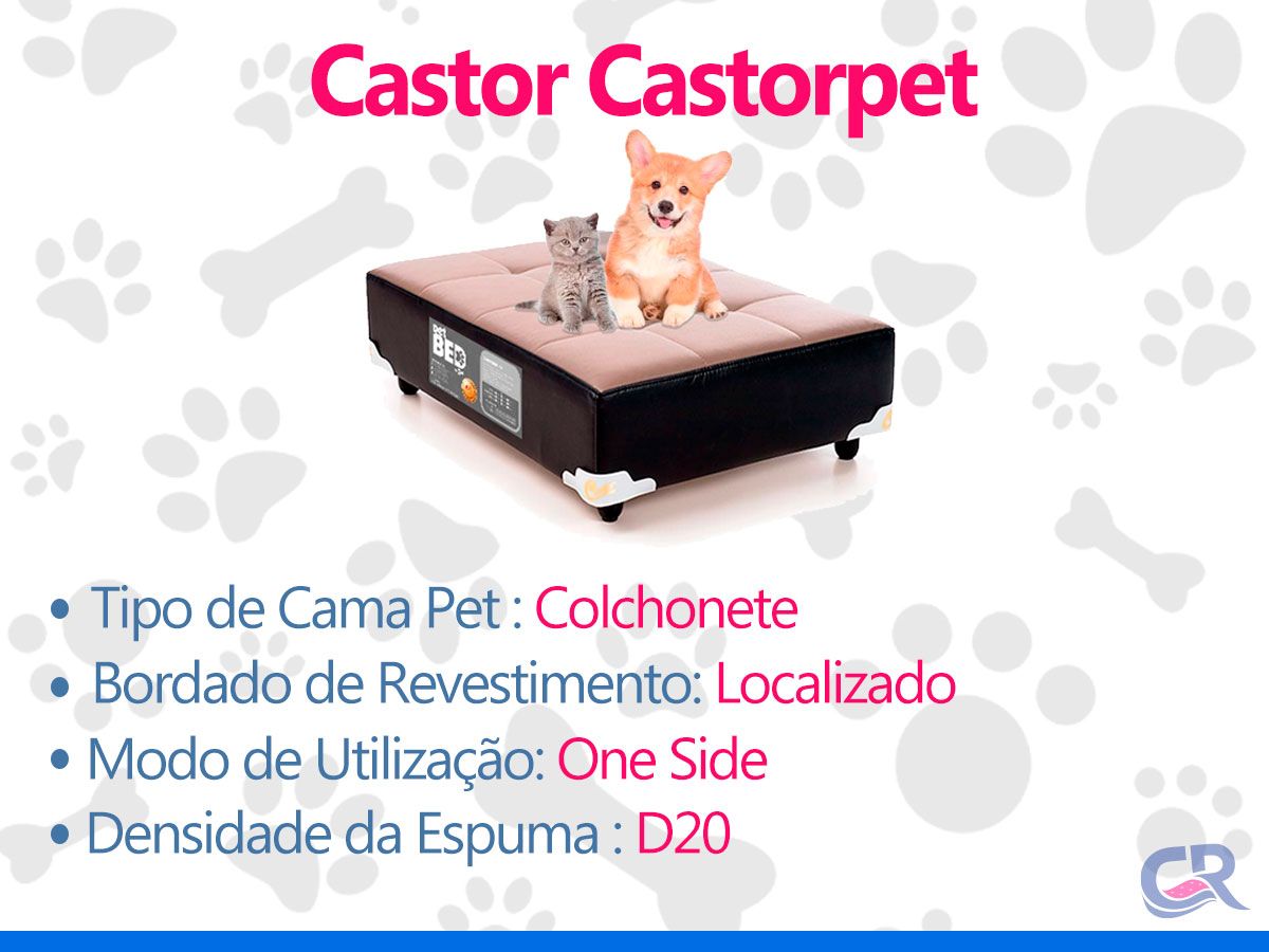 Cama Colchão p/ Cachorro e Gato PET Cinza Castor