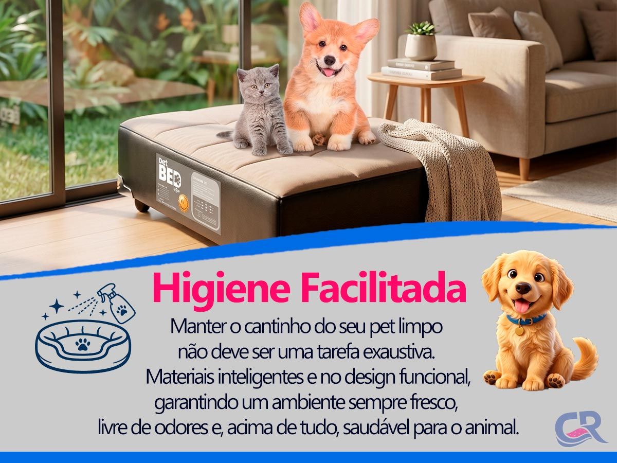 Cama Colchão p/ Cachorro e Gato PET Bege Castor Cama Colchão p/ Cachorro e Gato PET Bege Castor