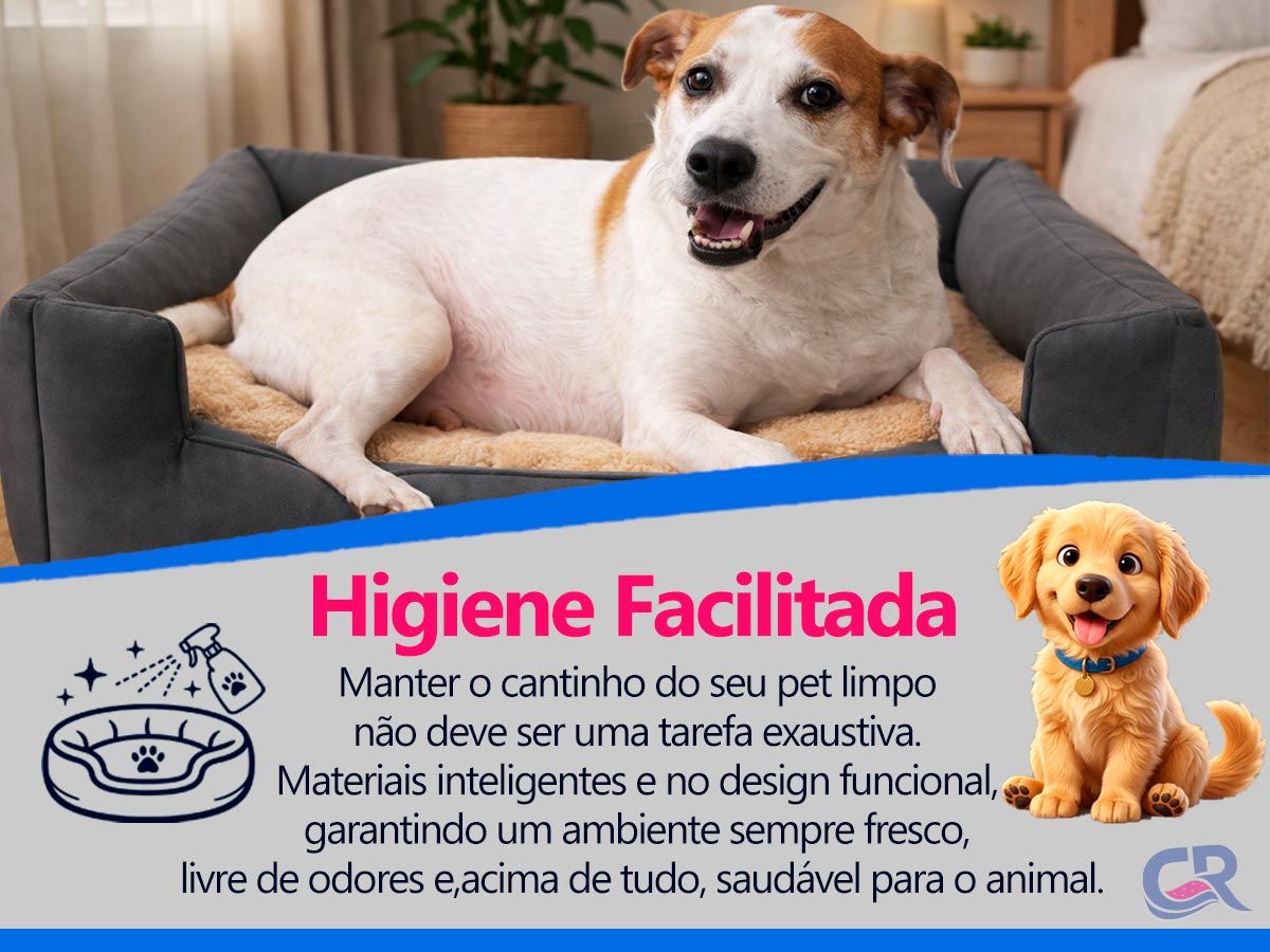 Cama Colchão p/ Cachorro e Gato PET Marrom Castor