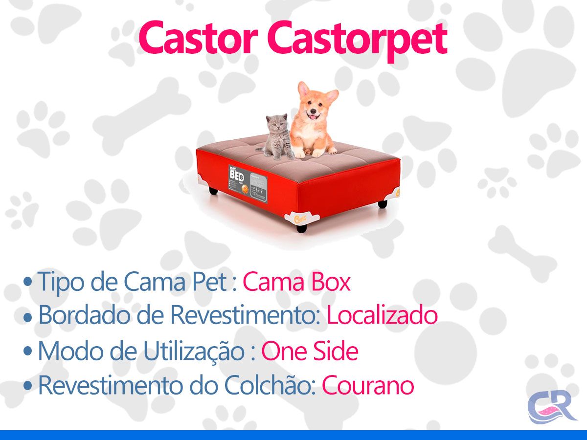Cama Colchão p/ Cachorro e Gato PET Vermelho Castor