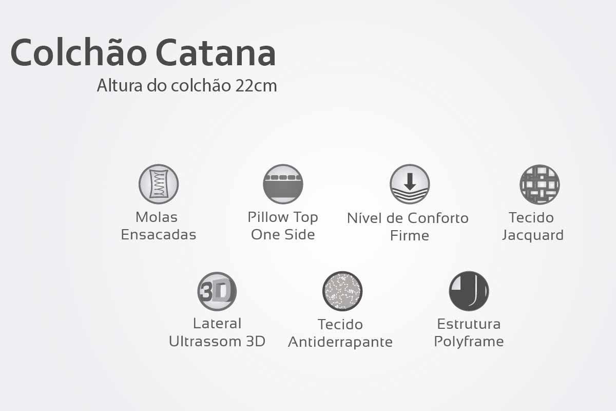 Cama Box CRC +Colchão Molas Catana Herval