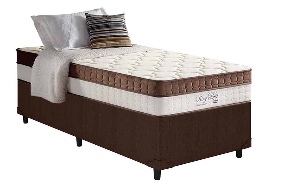Cama Box CRC +Colchão Molas King Best Anjos