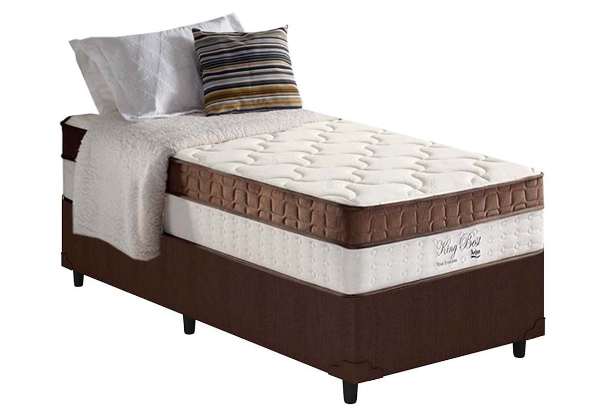 Cama Box CRC +Colchão Molas King Best Anjos