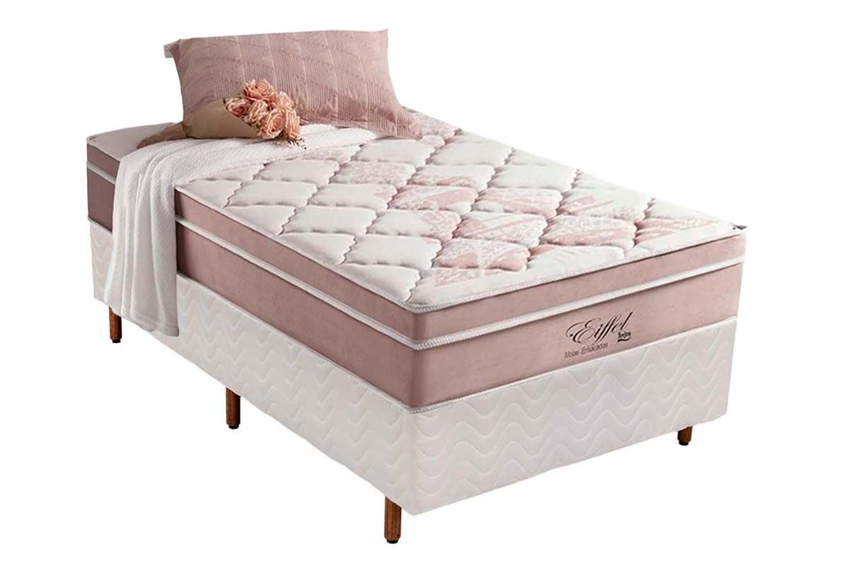 Cama Box CRC +Colchão Molas Eiffel Anjos