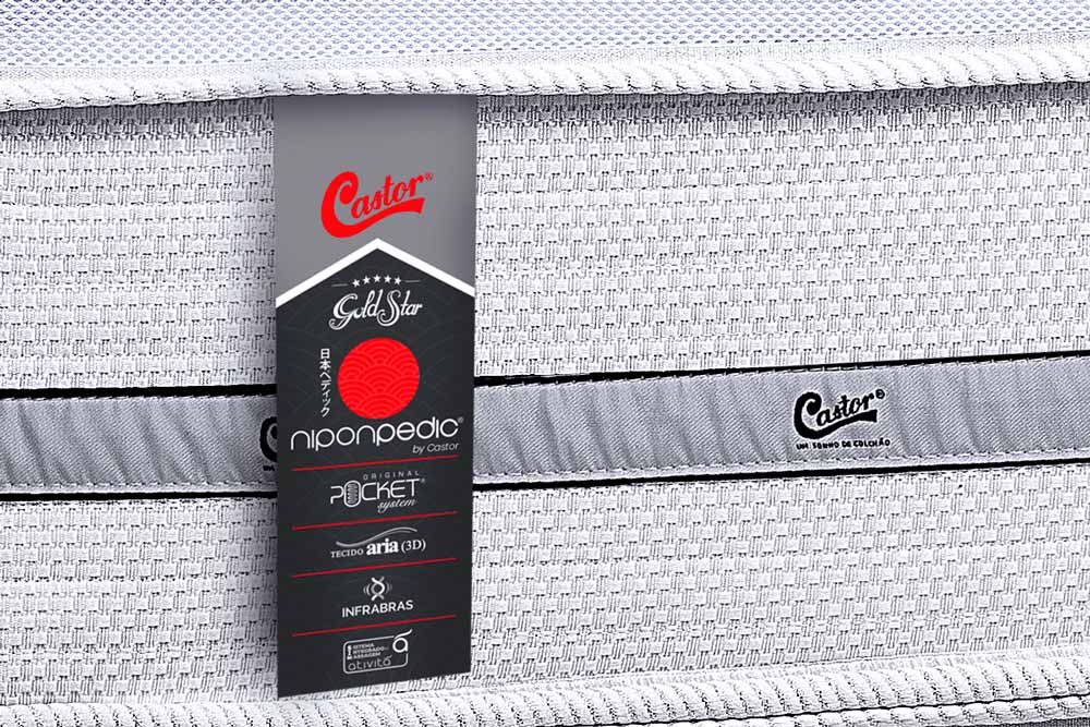 Cama Box CRC +Colchão Magnético Gold Star Castor