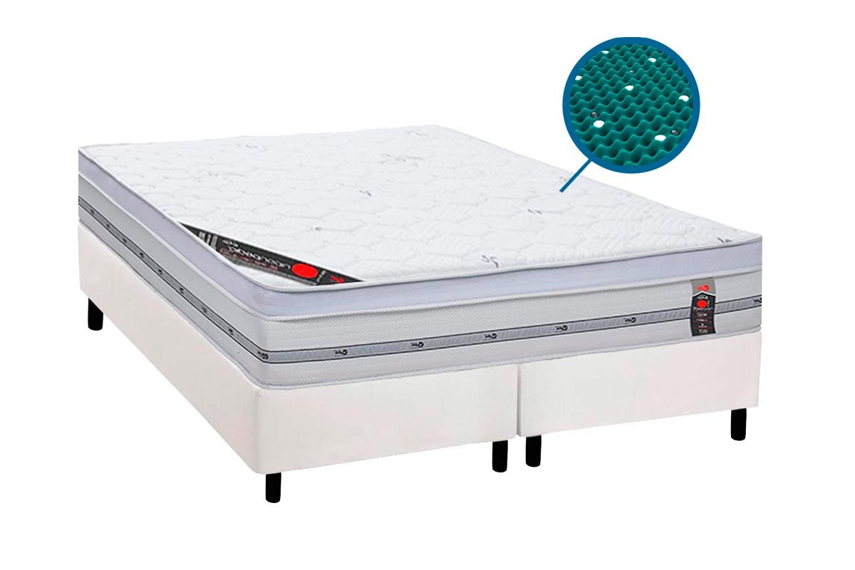 Cama Box CRC +Colchão Magnético Gold Star Castor
