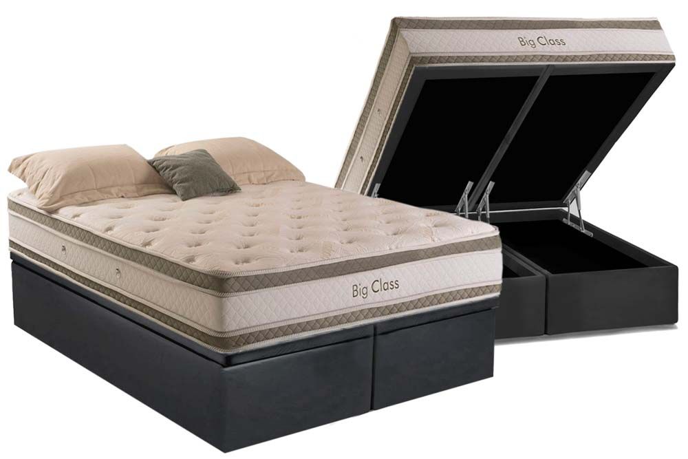 Cama Box Baú CRC +Colchão Molas BigClass Herval