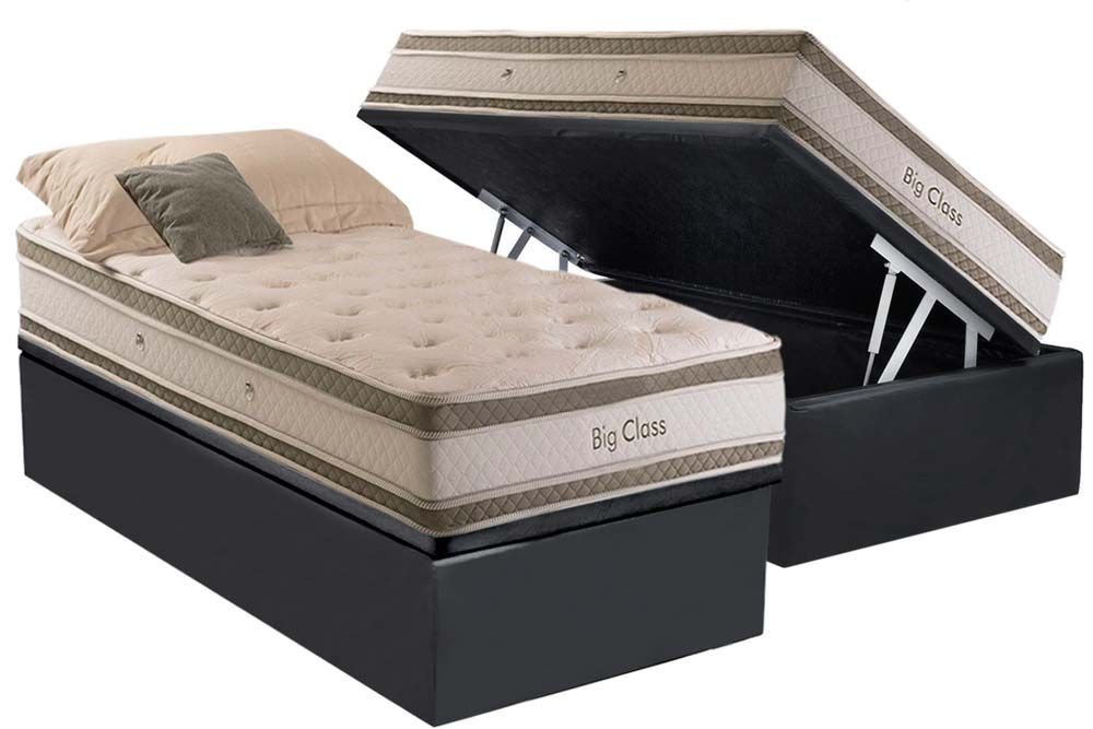 Cama Box Baú CRC +Colchão Molas BigClass Herval