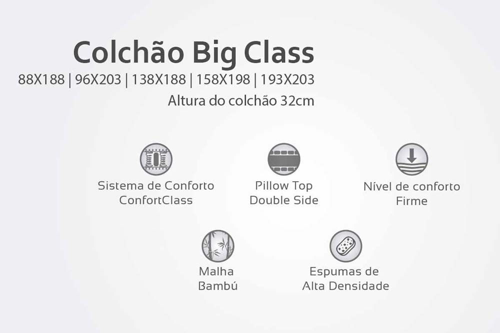 Cama Box Baú CRC +Colchão Molas BigClass Herval