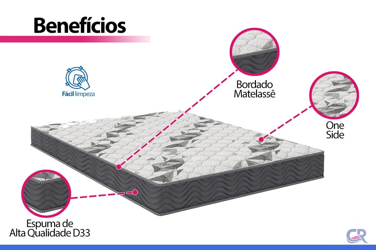 Cama Box Baú CRC +Colchão Ortopédico Airtech Ortobom