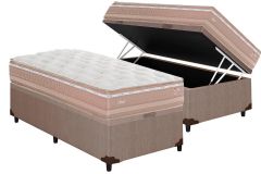 Cama Box Baú Filhão +Colchão Molas Nesser Herval