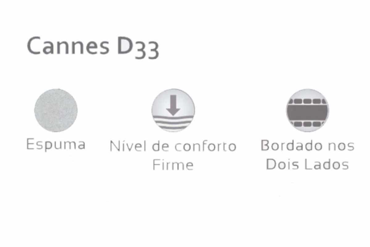 Cama Box Baú CRC +Colchão Espuma D33 Cannes Herval