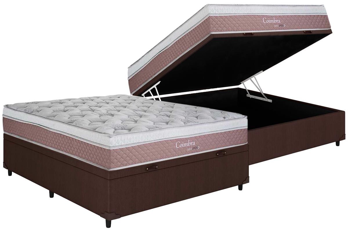 Cama Box Baú CRC +Colchão Molas Coimbra Herval
