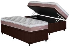 Cama Box Baú Filhão +Colchão Molas Coimbra Herval