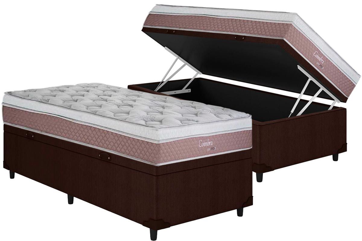 Cama Box Baú CRC +Colchão Molas Coimbra Herval