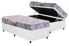 Cama Box Baú Filhão +Colchão Espuma D28 St Louis Herval