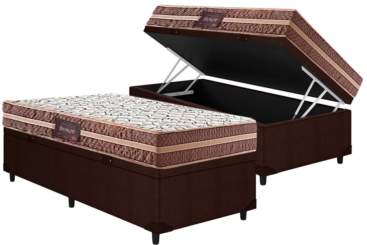 Cama Box Baú CRC +Colchão Ortopédico Besmont Herval