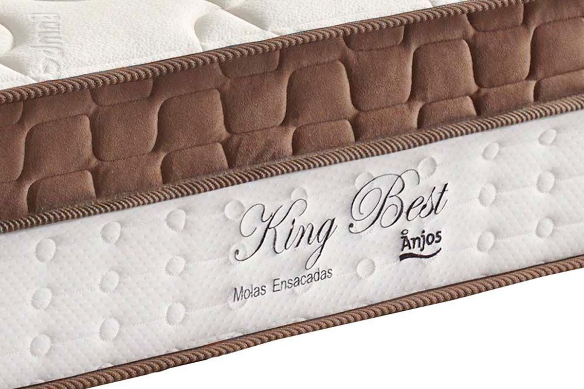 Cama Box Baú CRC +Colchão Molas King Best Anjos
