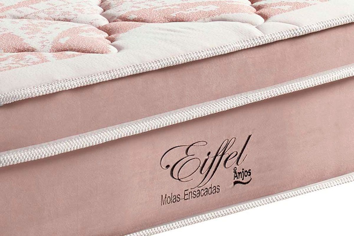 Cama Box Baú CRC +Colchão Molas Eiffel Anjos