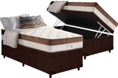 Cama Box Baú Filhão +Colchão Molas King Best Anjos