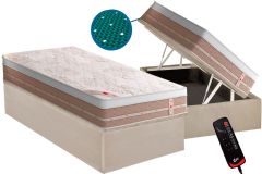 Cama Box Baú Filhão +Colchão c/Massagem Niponpedic Castor