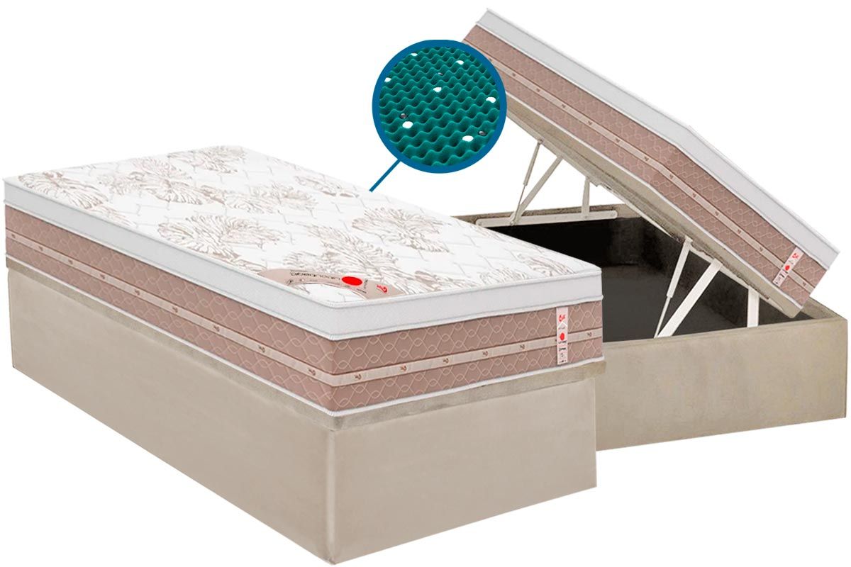 Cama Baú CRC +Colchão Magnético Niponpedic Castor
