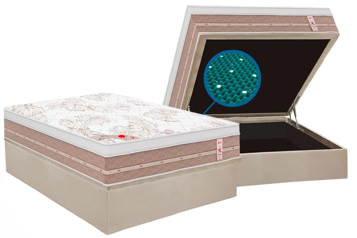 Cama Baú CRC +Colchão Magnético Niponpedic Castor