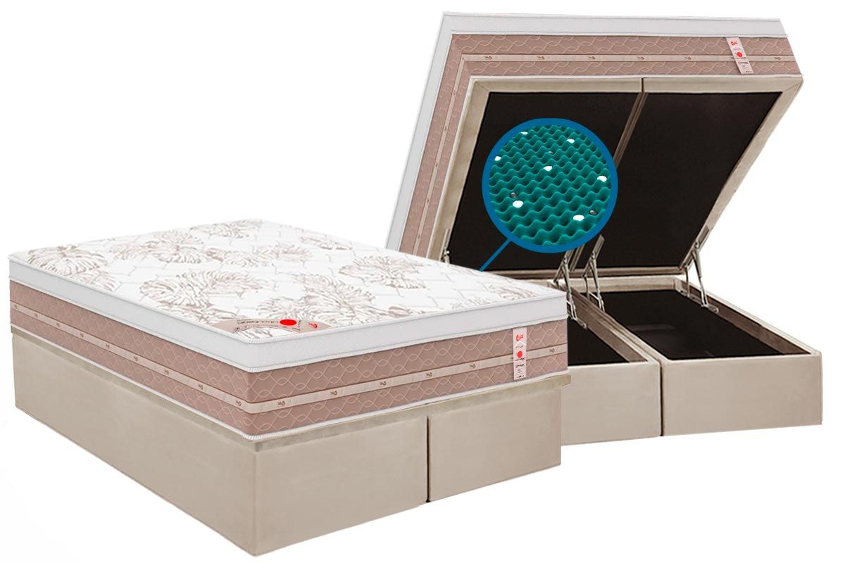 Cama Baú CRC +Colchão Magnético Niponpedic Castor