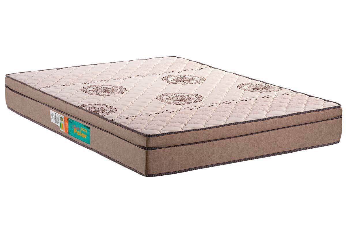 Cama Box CRC +Colchão Espuma D33 Pérola Polar