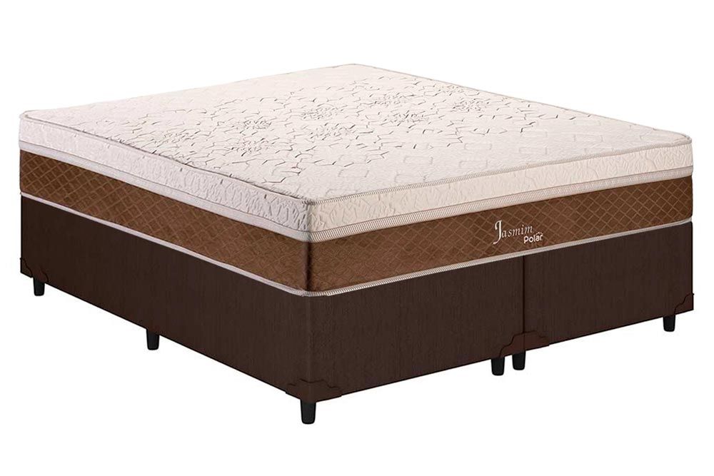 Cama Box CRC +Colchão Molas Jasmim Polar
