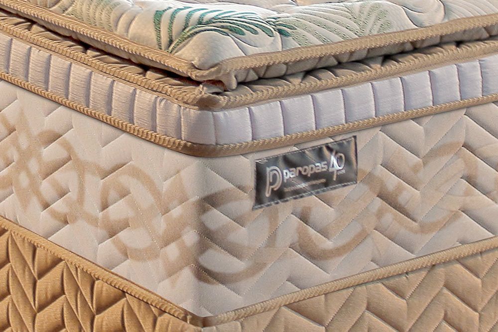 Cama Box Baú CRC +Colchão Molas Eco Bamboo Paropas